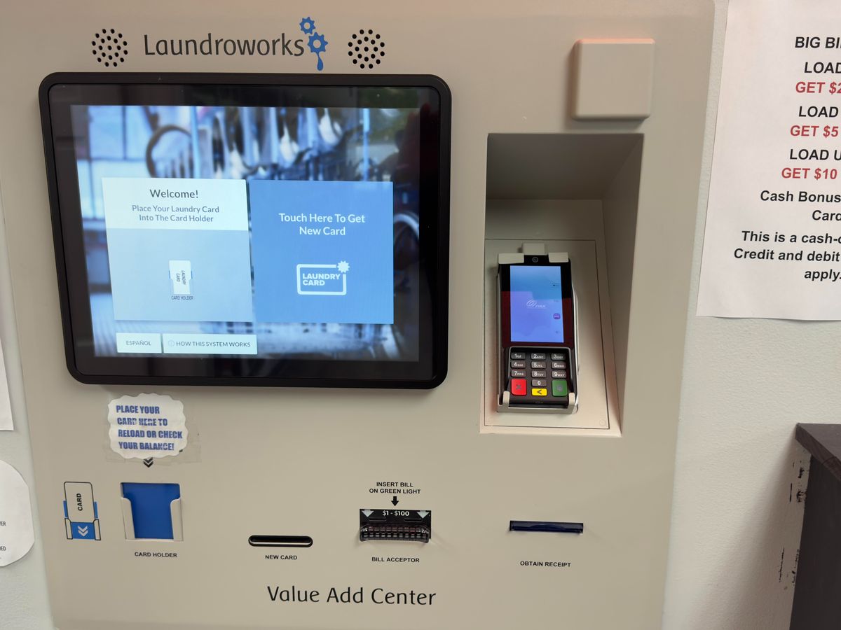 LaundryCat payment kiosk