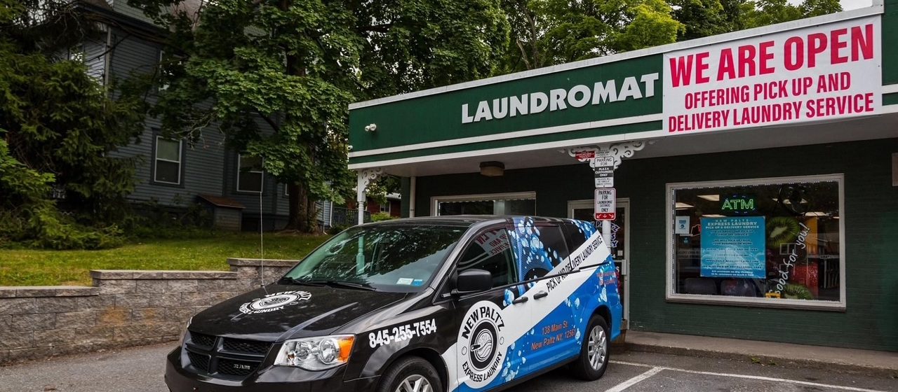 New Paltz Express Laundry storefront on Main Street