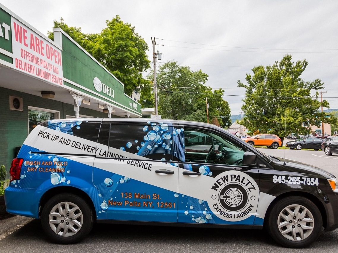New Paltz Express Laundry pickup and delivery van