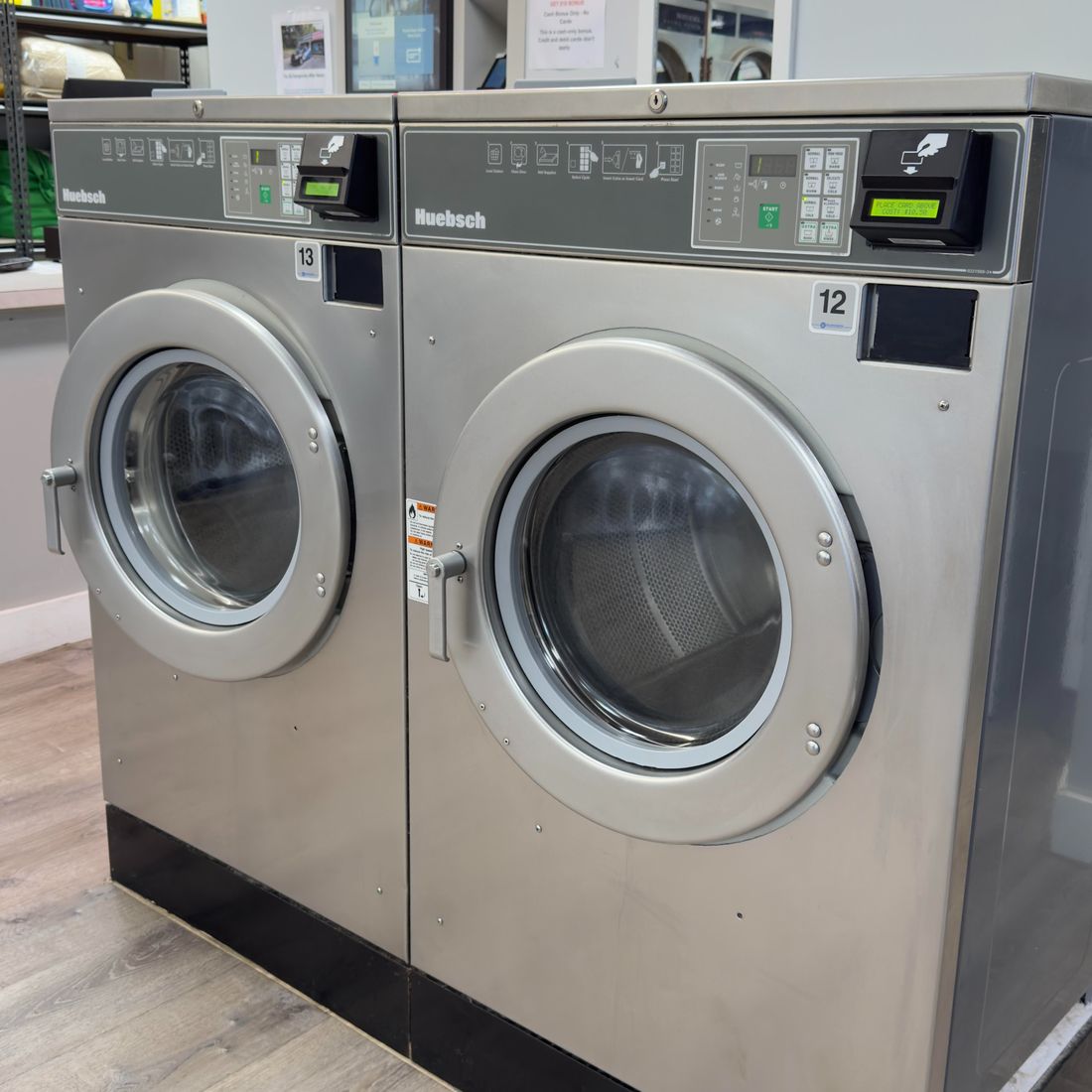 Commercial front-load washers at New Paltz Express Laundry